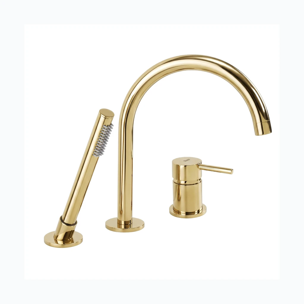 3 Caurumu Vannas Jaucējkrāns Rea Lungo Gold (REA-B2258)
