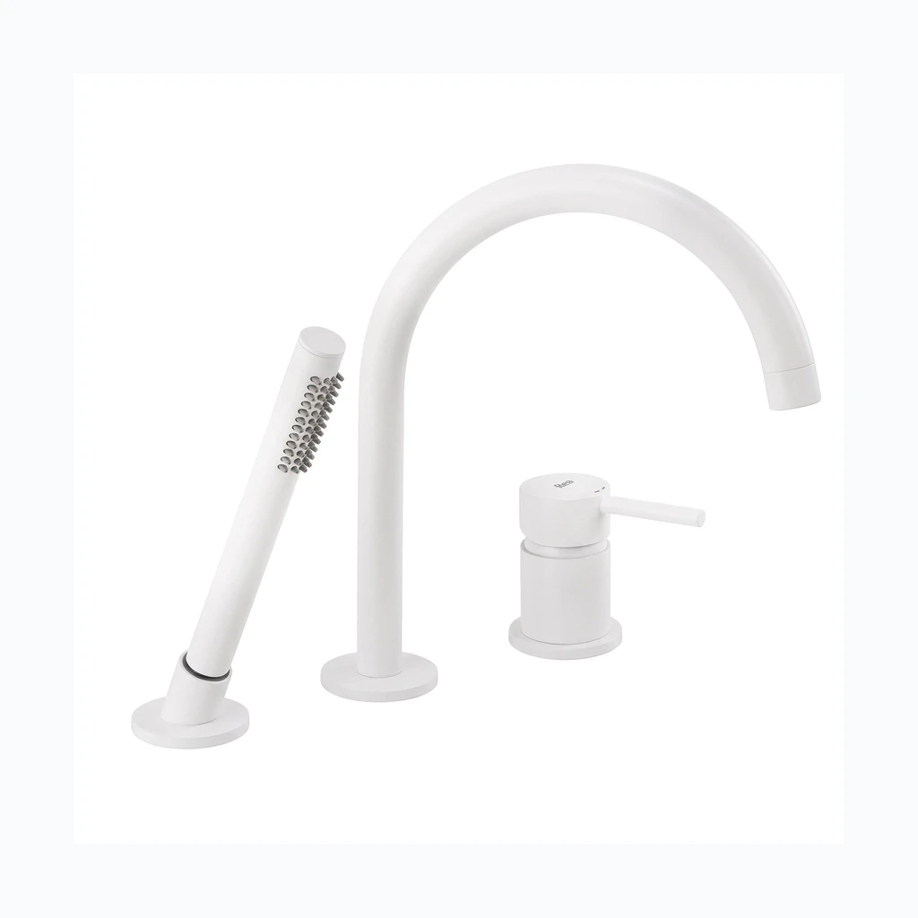 3 Caurumu Vannas Jaucējkrāns Rea Lungo White (REA-B2261)