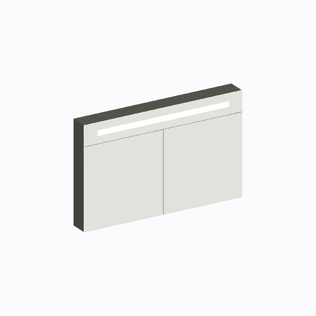 Eumar 5th Avenue vannitoapeegel vannitoakapp F120 (dark grey, glossy) (280-016-81)