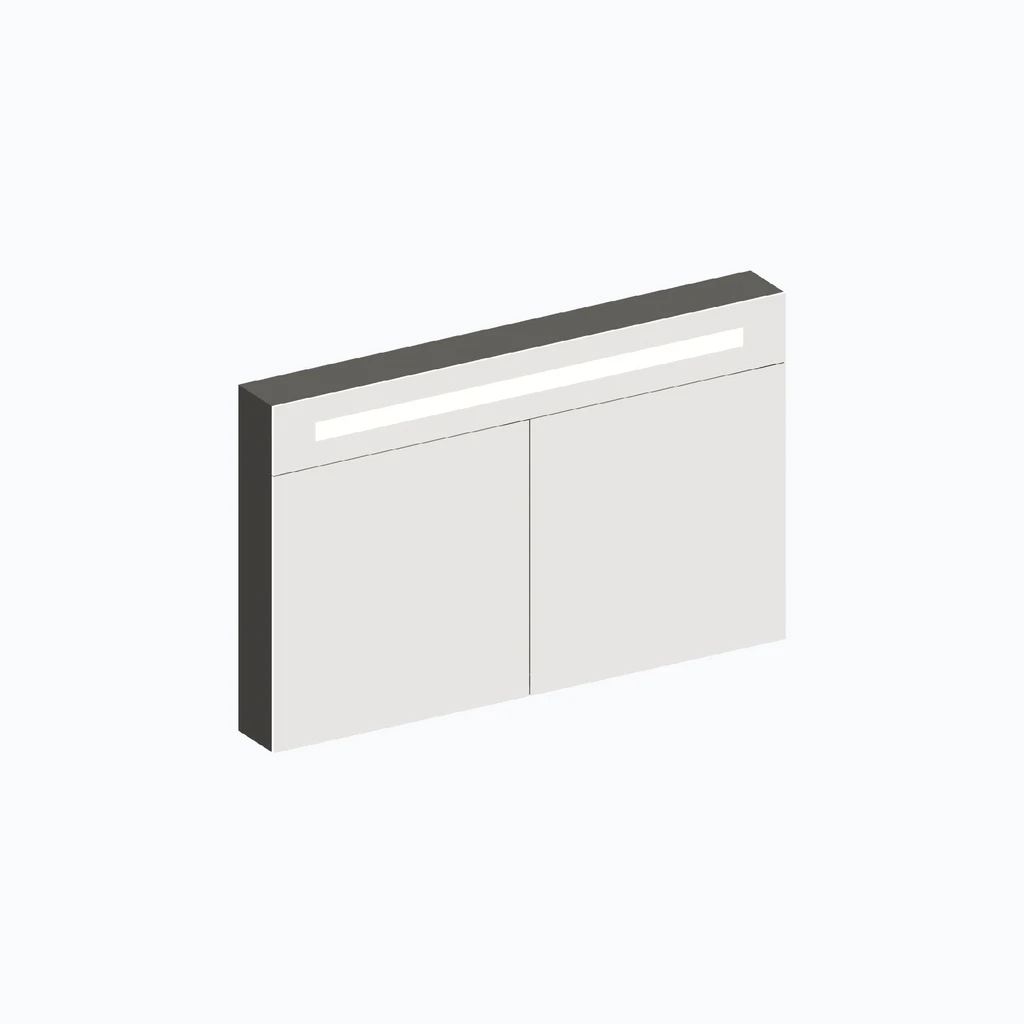 Eumar 5th Avenue Зеркало для ванной Тумба для ванной F120 (light grey, matte) (280-016-84)
