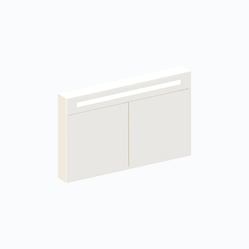 Eumar 5th Avenue vannitoapeegel vannitoakapp F120 (magnolia, glossy) (280-016-82)