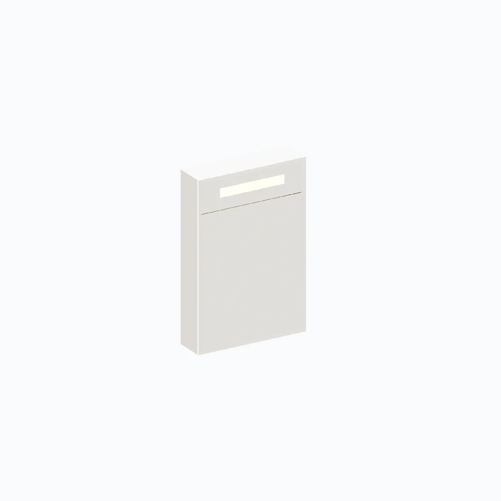 Eumar 5th Avenue vannitoapeegel vannitoakapp F50 (crystal valge, glossy) (280-013-83)