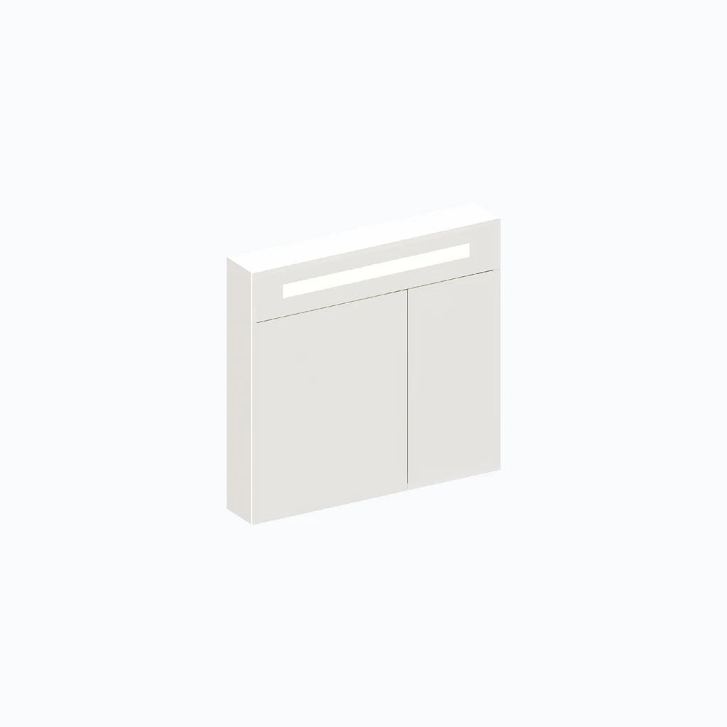 Eumar 5th Avenue vannitoapeegel vannitoakapp F80 (crystal valge, glossy) (280-015-83)
