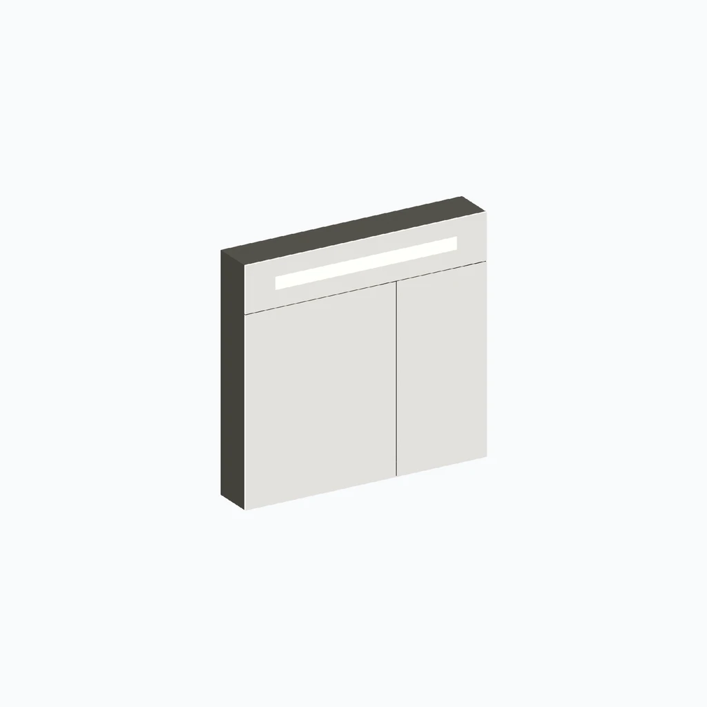 Eumar 5th Avenue vannitoapeegel vannitoakapp F80 (dark grey, glossy) (280-015-81)