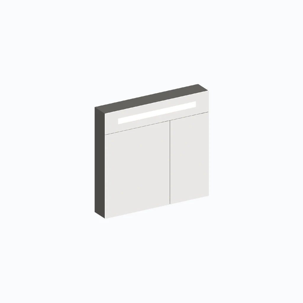 Eumar 5th Avenue vannitoapeegel vannitoakapp F80 (light grey, matte) (280-015-84)
