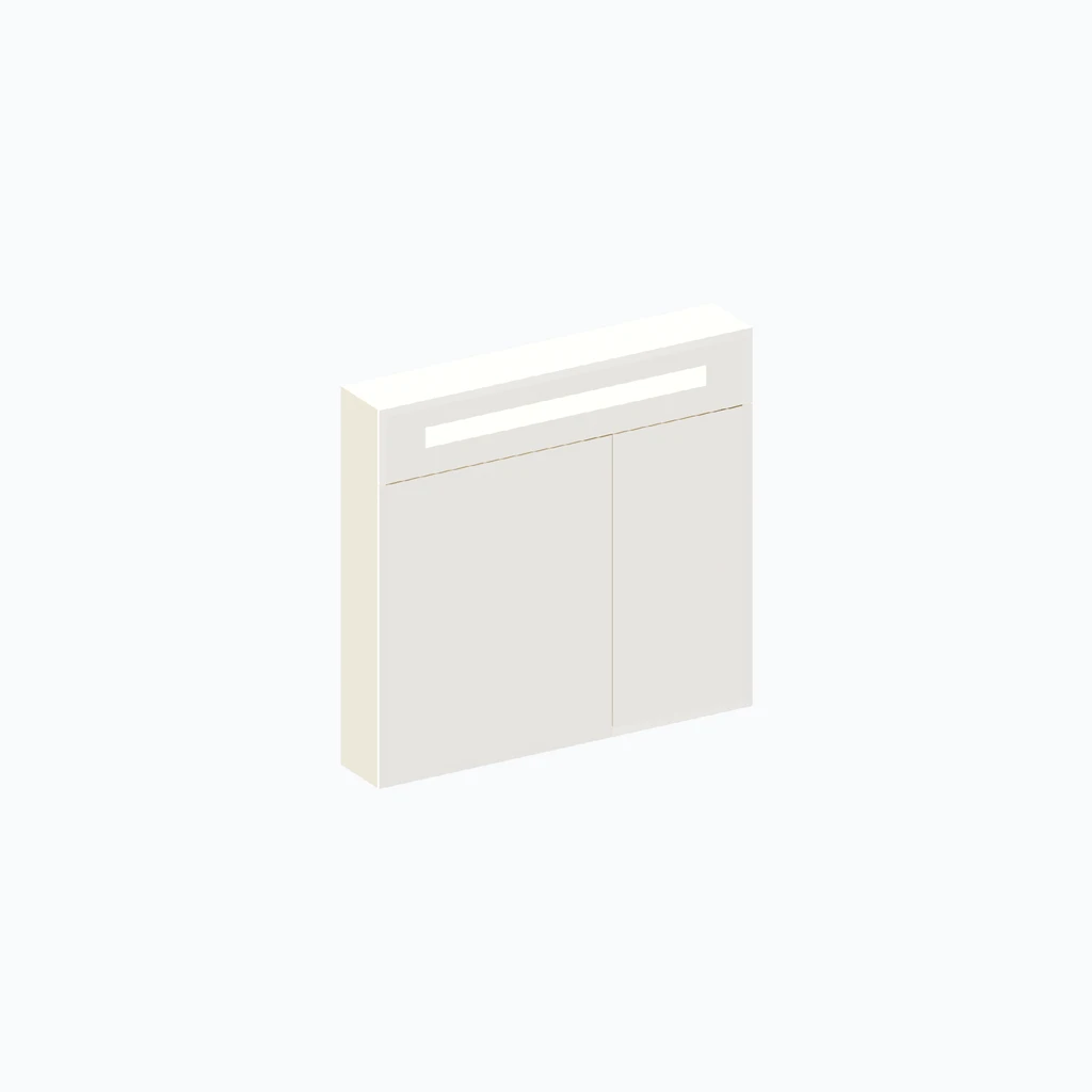 Eumar 5th Avenue vannitoapeegel vannitoakapp F80 (magnolia, glossy) (280-015-82)