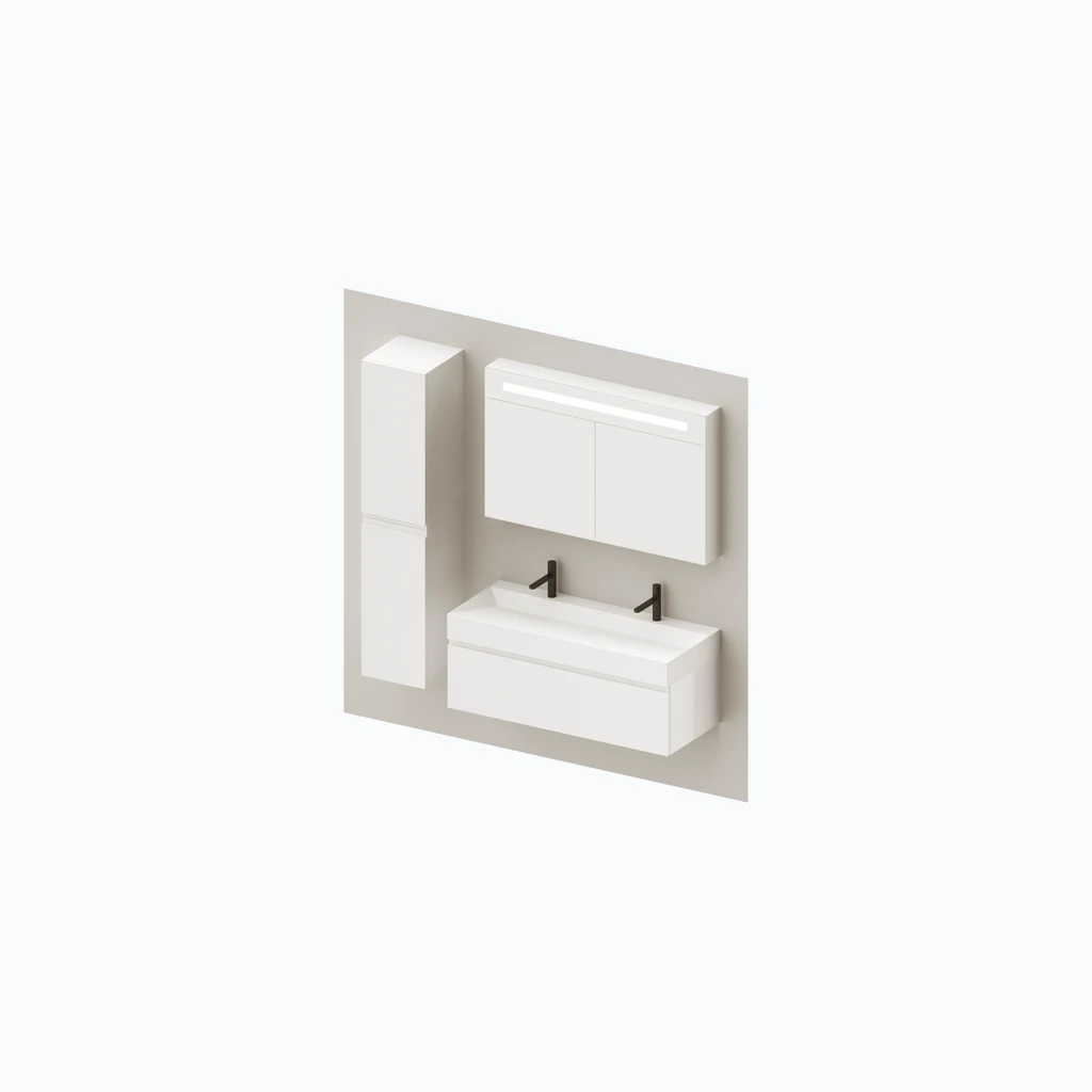 Eumar 5th Avenue set 1 F120-2 (crystal белый, glossy) (280-016-03)