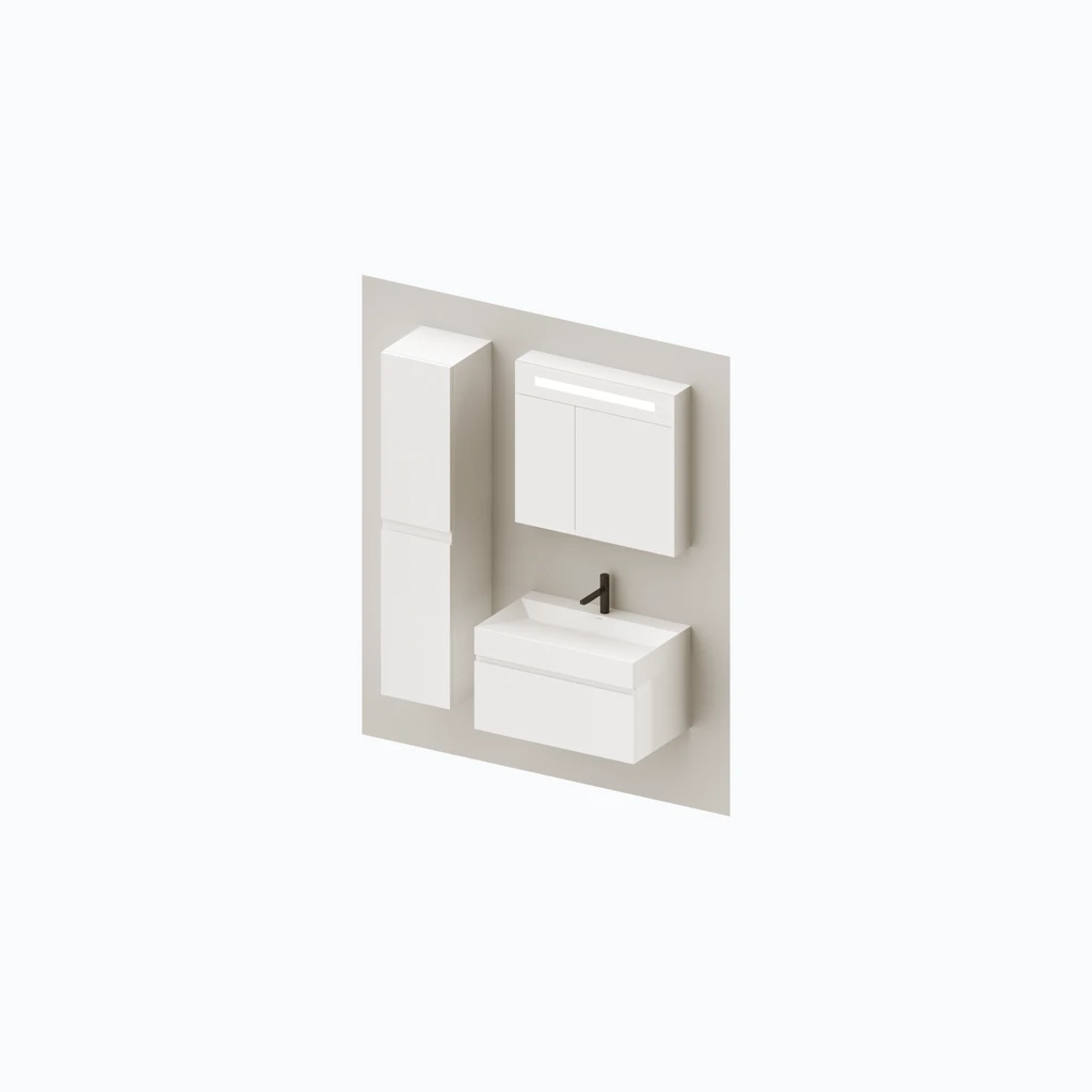 Eumar 5th Avenue set 1 F80 (crystal белый, glossy) (280-015-03)