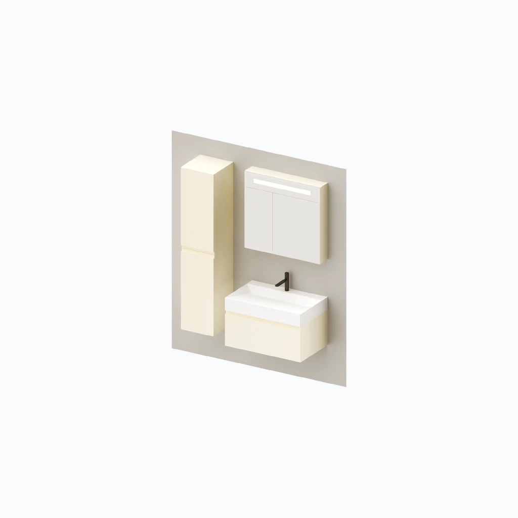Eumar 5th Avenue set 1 F80 (magnolia, glossy) (280-015-02)