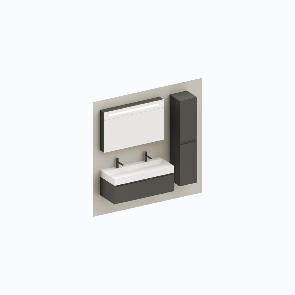Eumar 5th Avenue set 2 F120-2 (light grey, matte) (280-016-09)