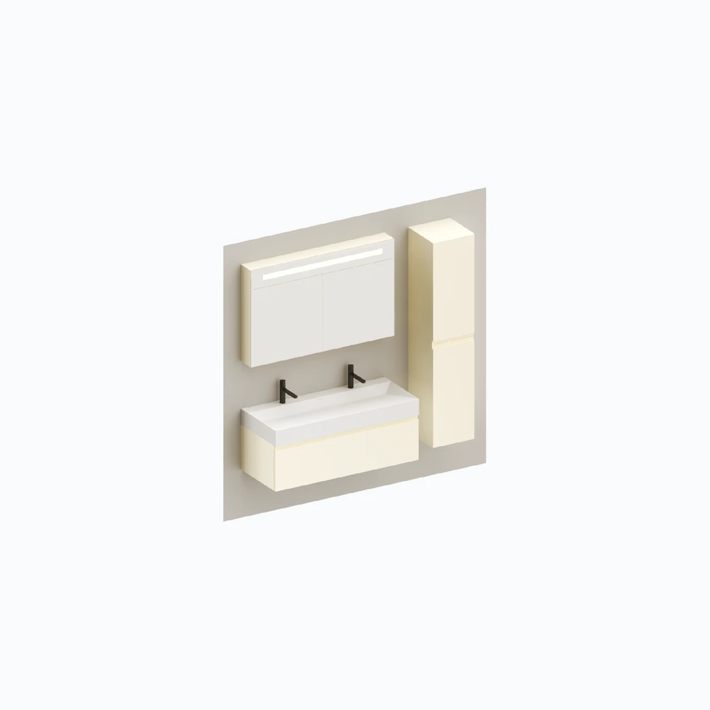 Eumar 5th Avenue set 2 F120-2 (magnolia, glossy) (280-016-07)