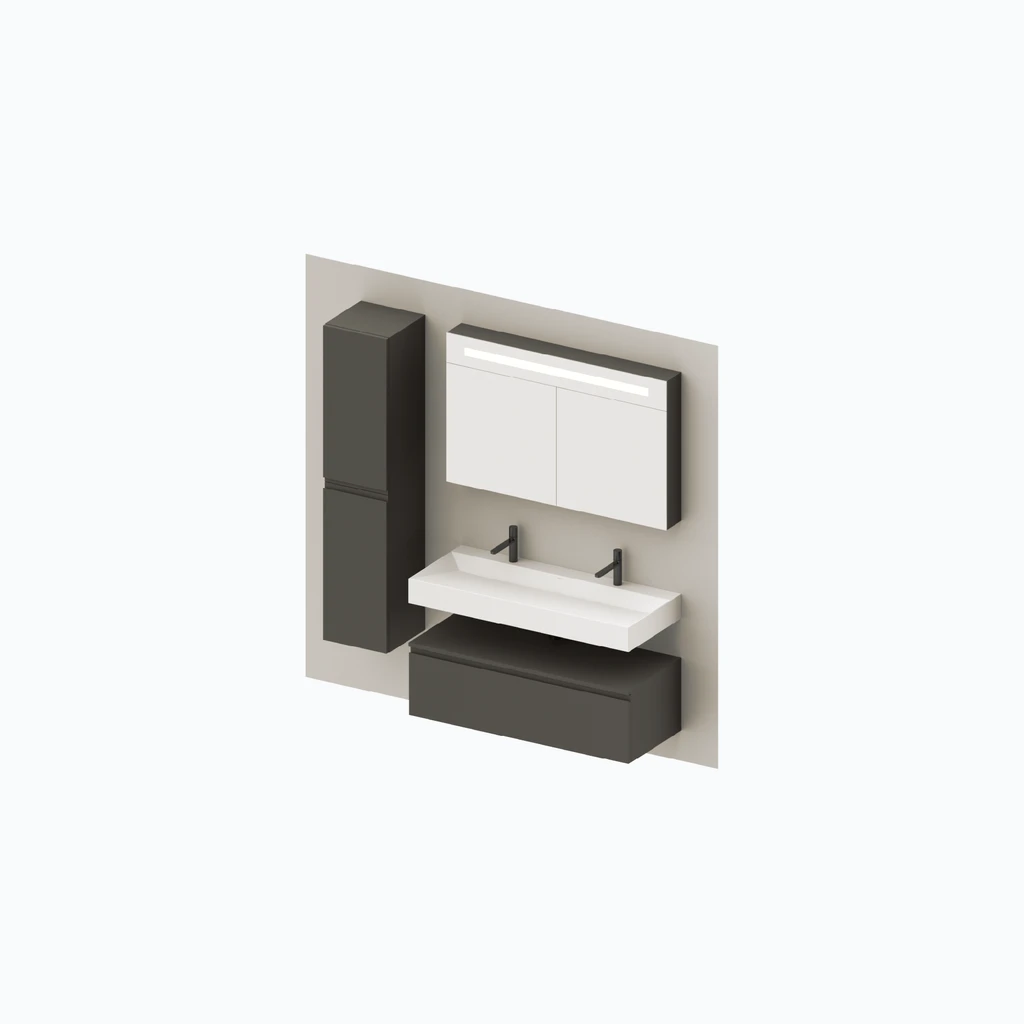 Eumar 5th Avenue set 3 F120-2 (light grey, matte) (280-016-14)
