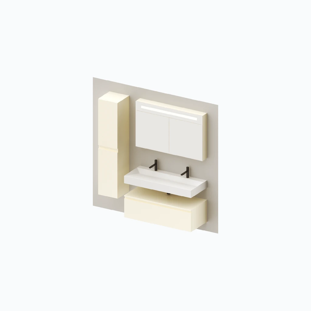 Eumar 5th Avenue set 3 F120-2 (magnolia, glossy) (280-016-12)