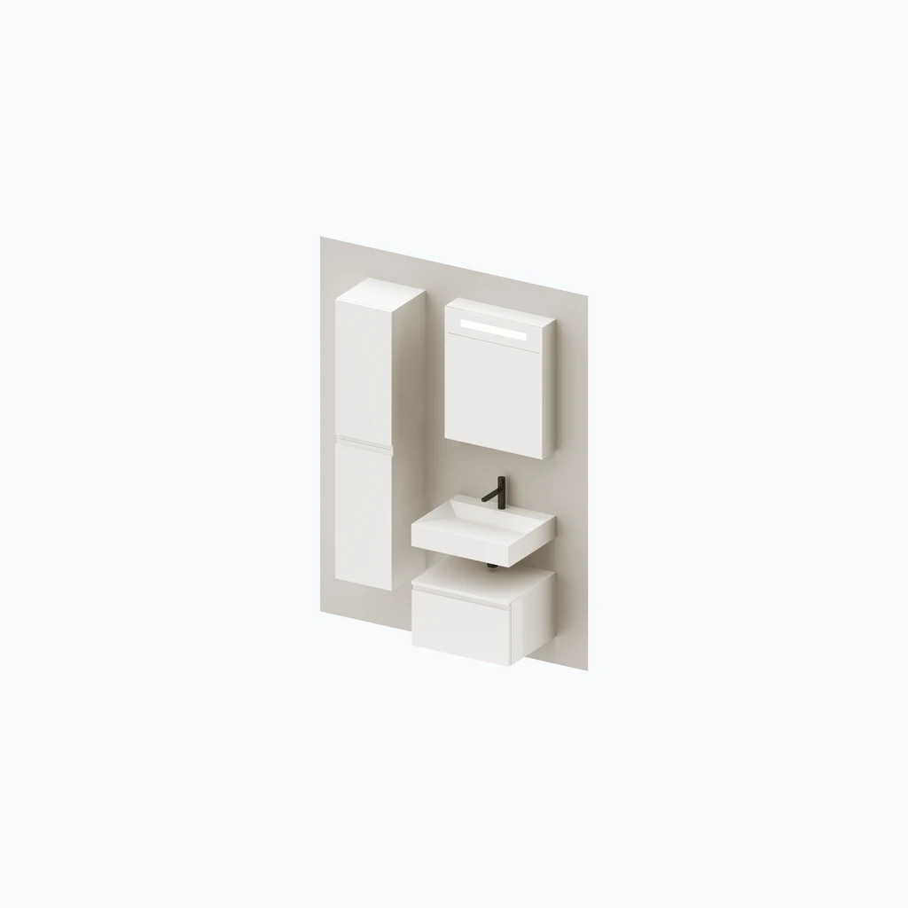 Eumar 5th Avenue set 3 F60 (crystal белый, glossy) (280-014-13)