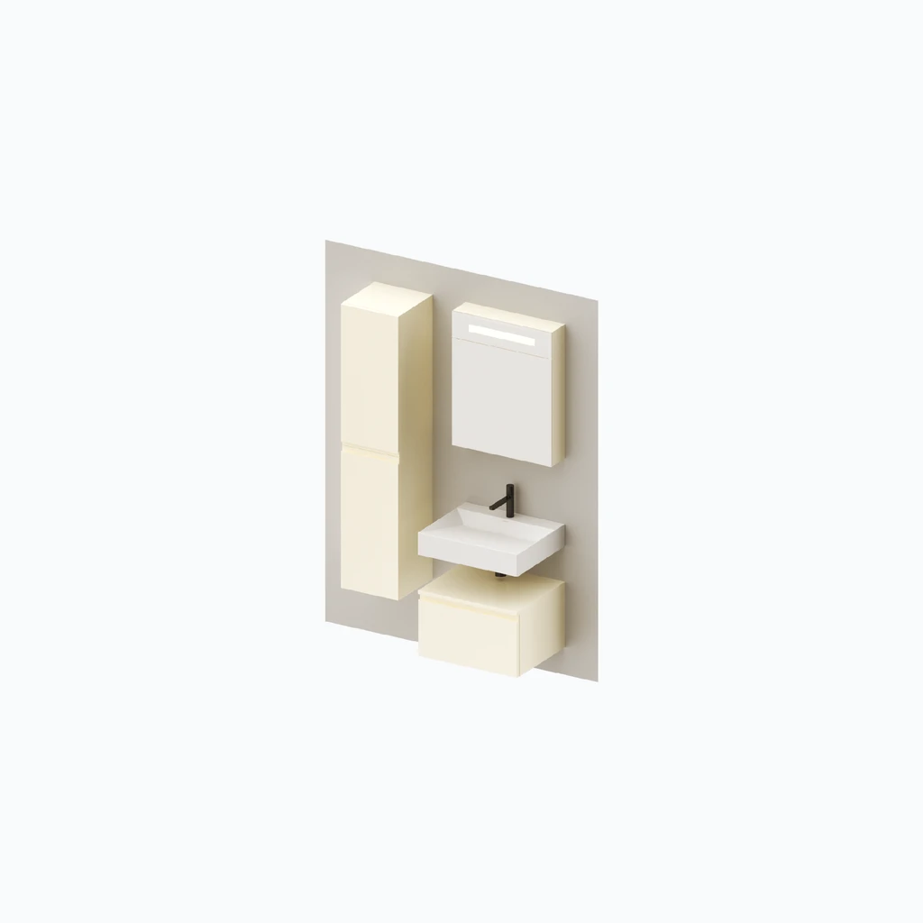 Eumar 5th Avenue set 3 F60 (magnolia, glossy) (280-014-12)