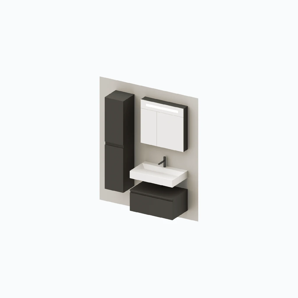 Eumar 5th Avenue set 3 F80 (light grey, matte) (280-015-14)