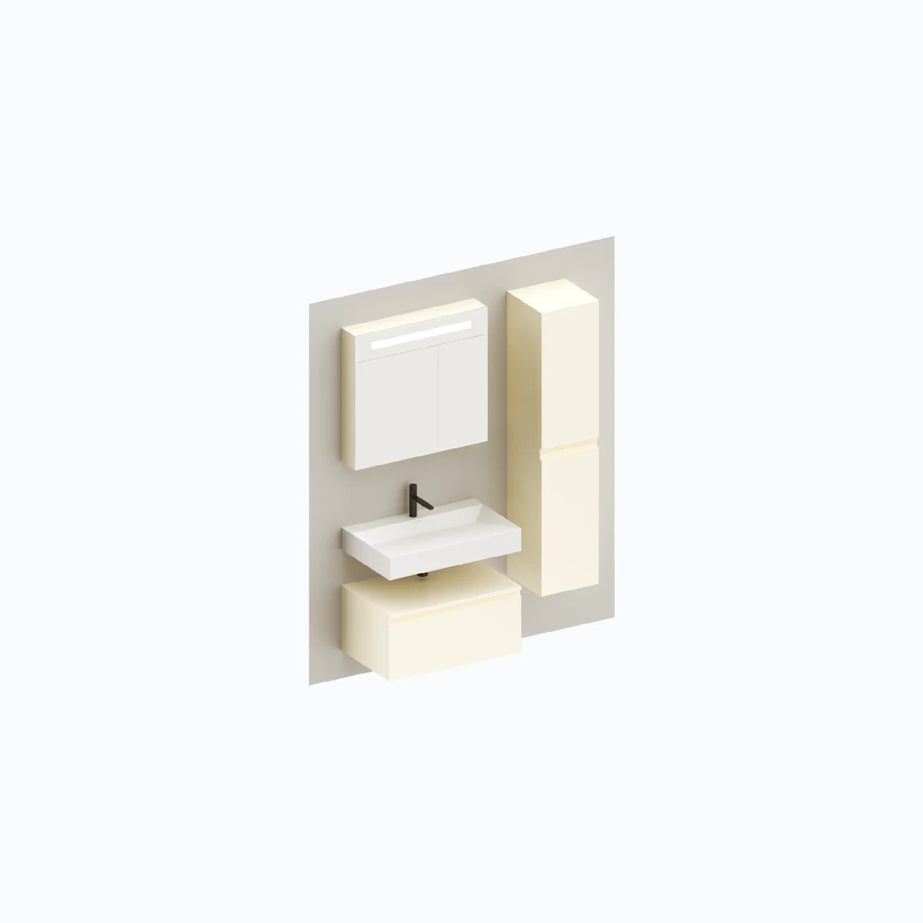 Eumar 5th Avenue set 4 F80 (magnolia, glossy) (280-015-17)