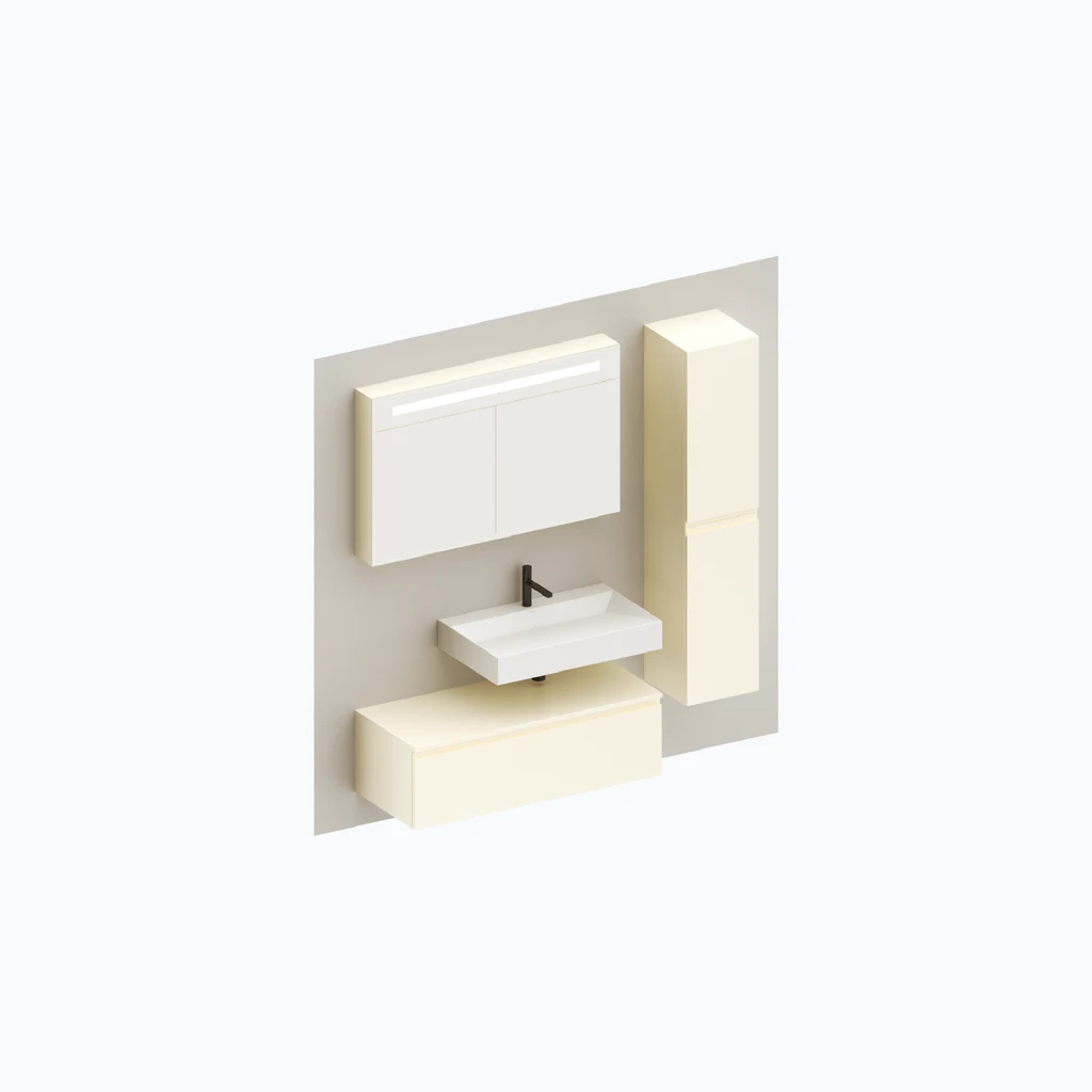 Eumar 5th Avenue set 6 F80 (magnolia, glossy) (280-015-27)
