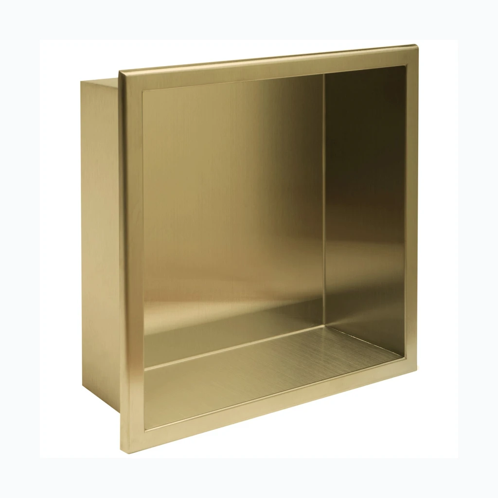 Bathroom shelf 30x30 gold brush (REA-05606)