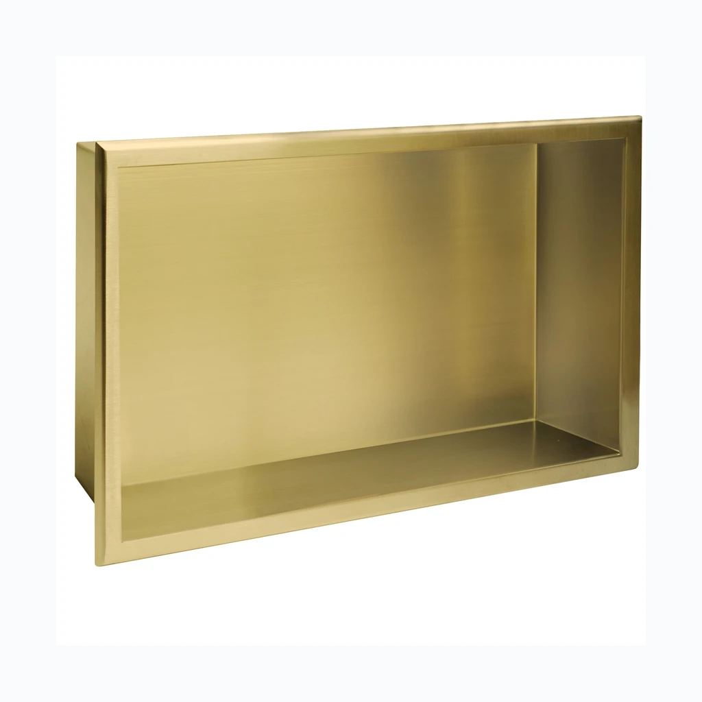 bathroom shelf 30x45 gold brush (REA-05607)
