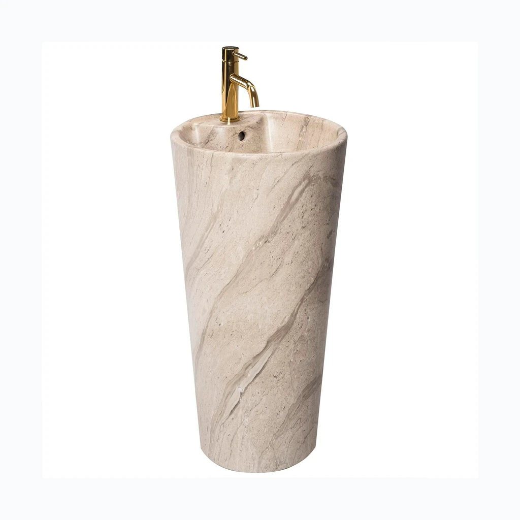 Blanka Natural Матовый Marble керамическая отдельностоящая раковина (REA-U4664)
