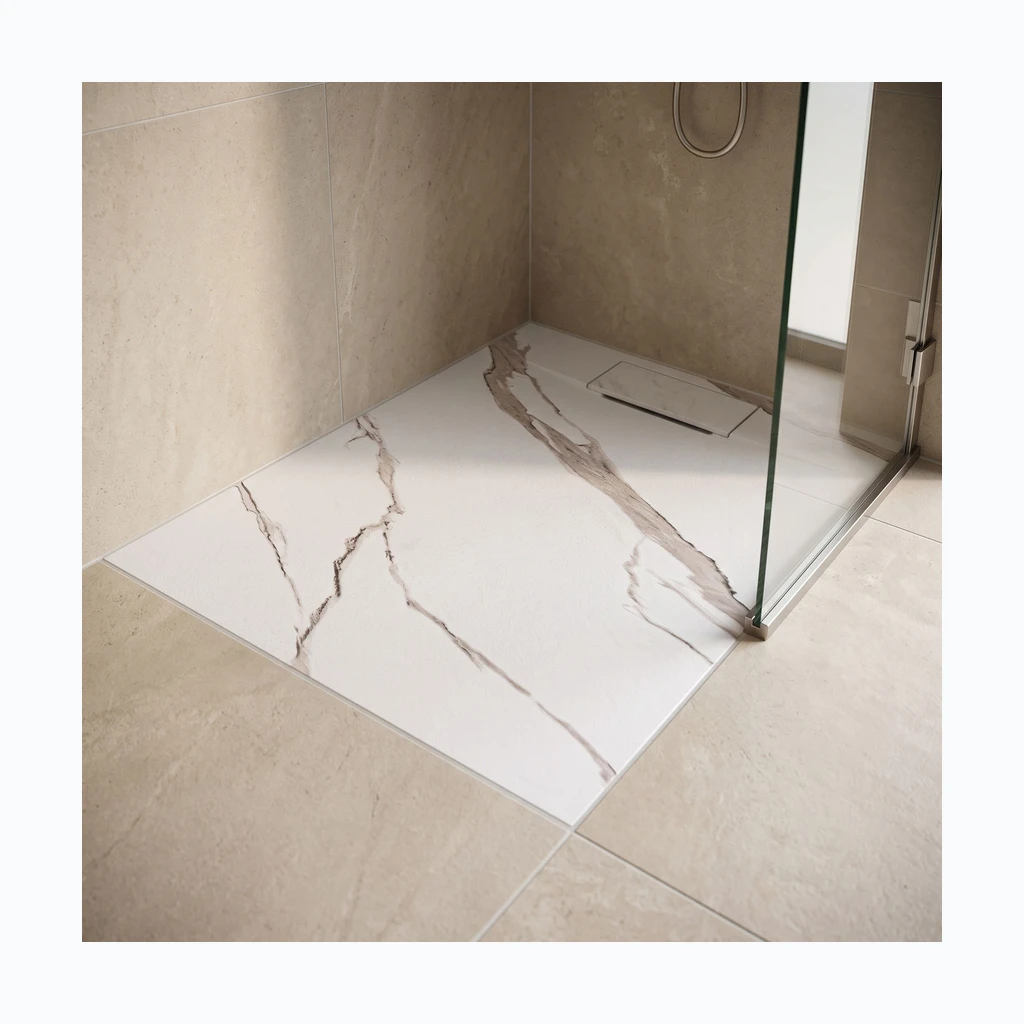 Dušikabiin Bazalt CARRARA WHITE 80x100 (REA-K7000)