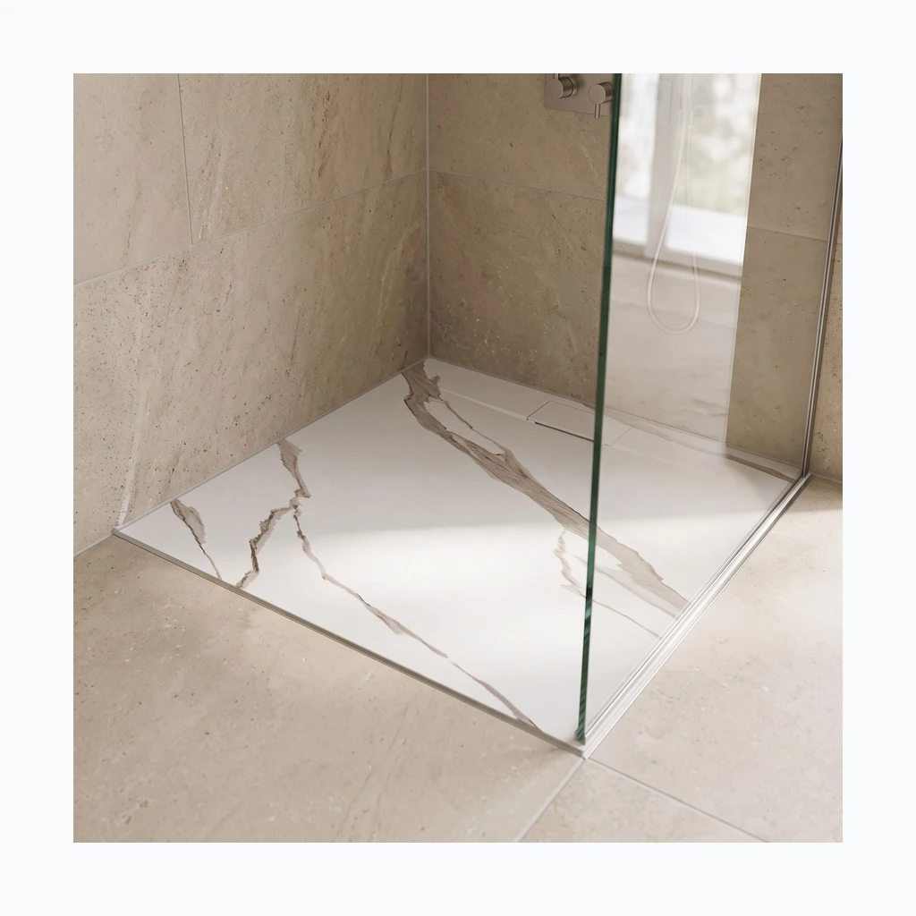 Dušikabiin Bazalt CARRARA WHITE 90x90 (REA-K7002)