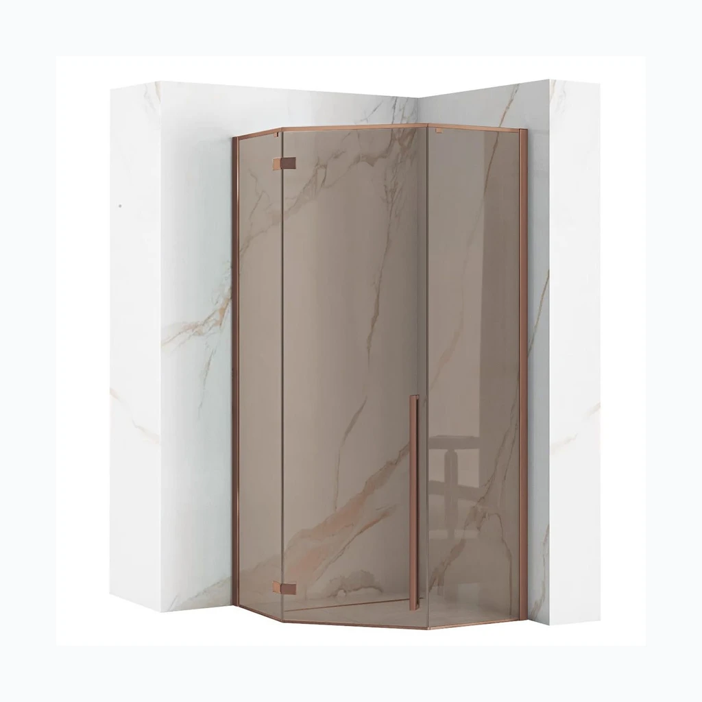 Dušikabiin Rea DIAMOND 90x90 COPPER BRUSH (KPL-K6966)