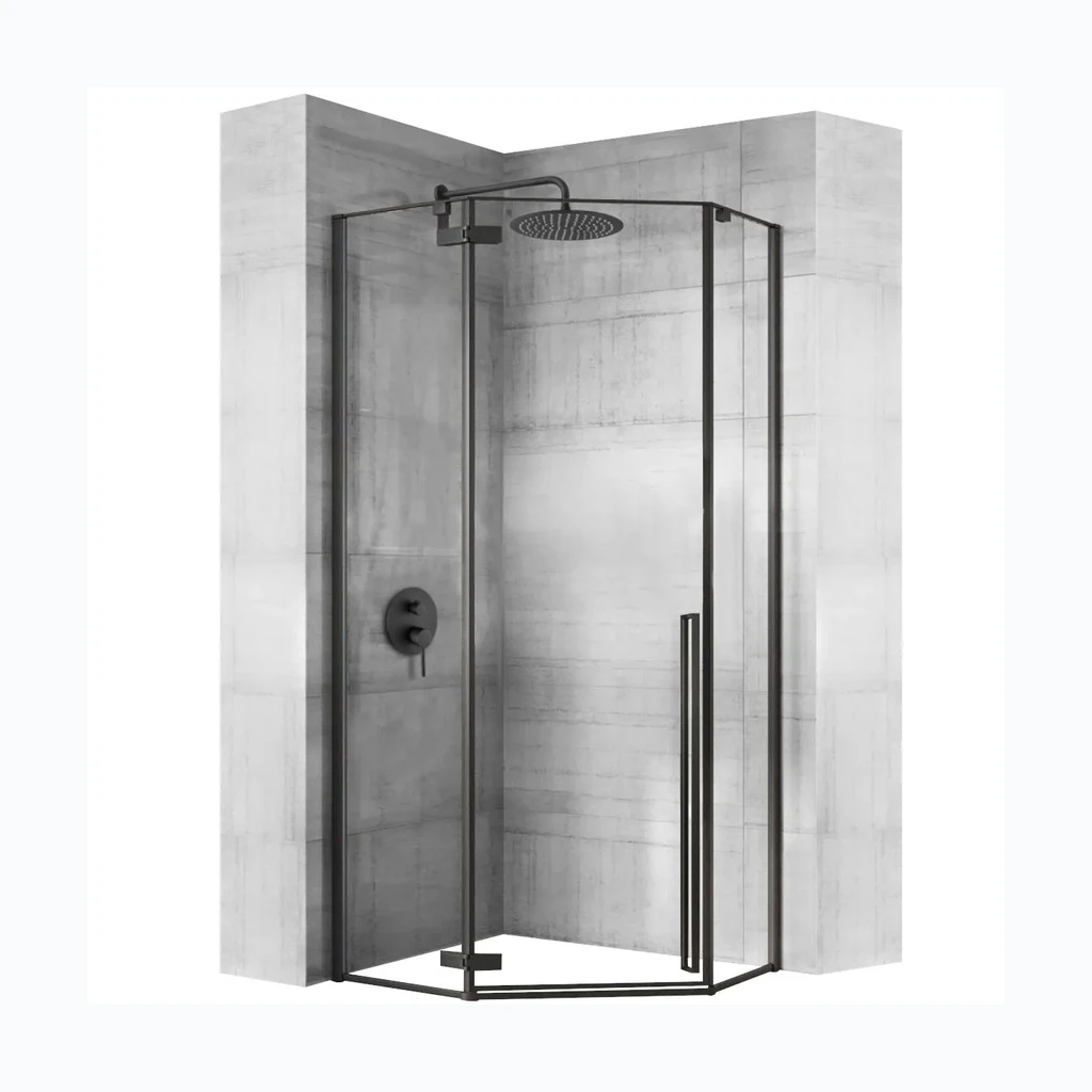 Душевая кабина Rea DIAMOND чёрный MAT 90x90 (REA-K5622)