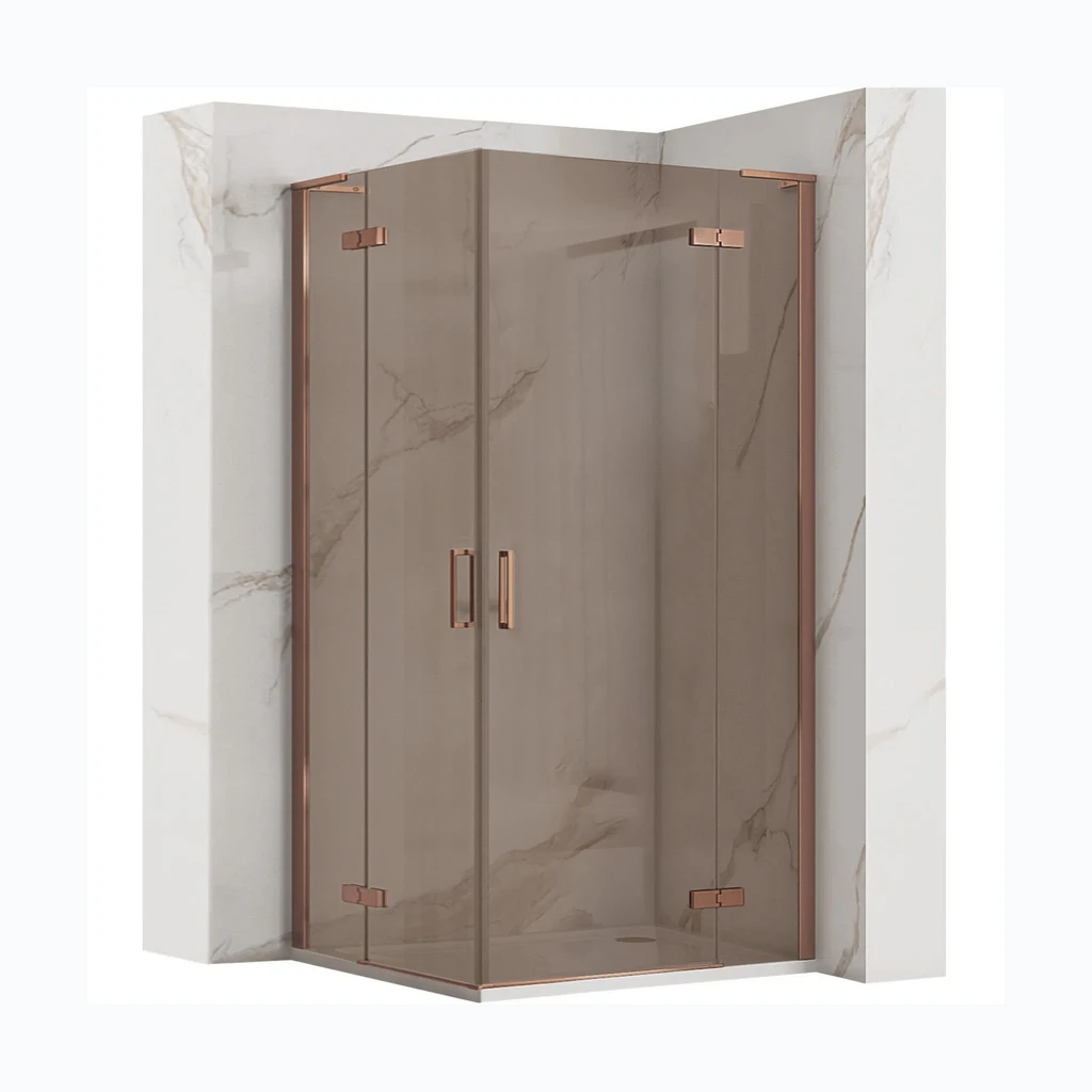 Dušikabiin REA Hugo Double 100x100 Copper Brush (KPL-K6976)
