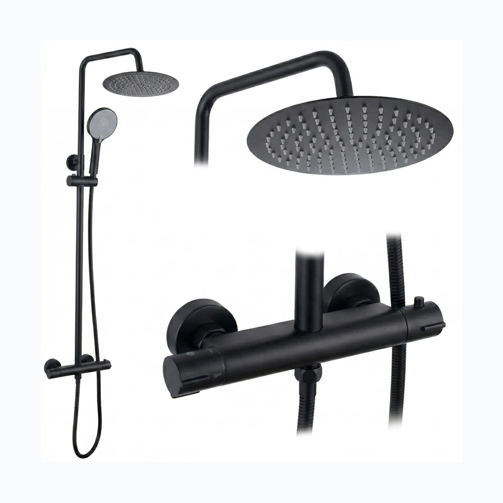 Dušikomplekt ilma jooksutoruta termostaadiga Rea Lungo Black (REA-P6733)