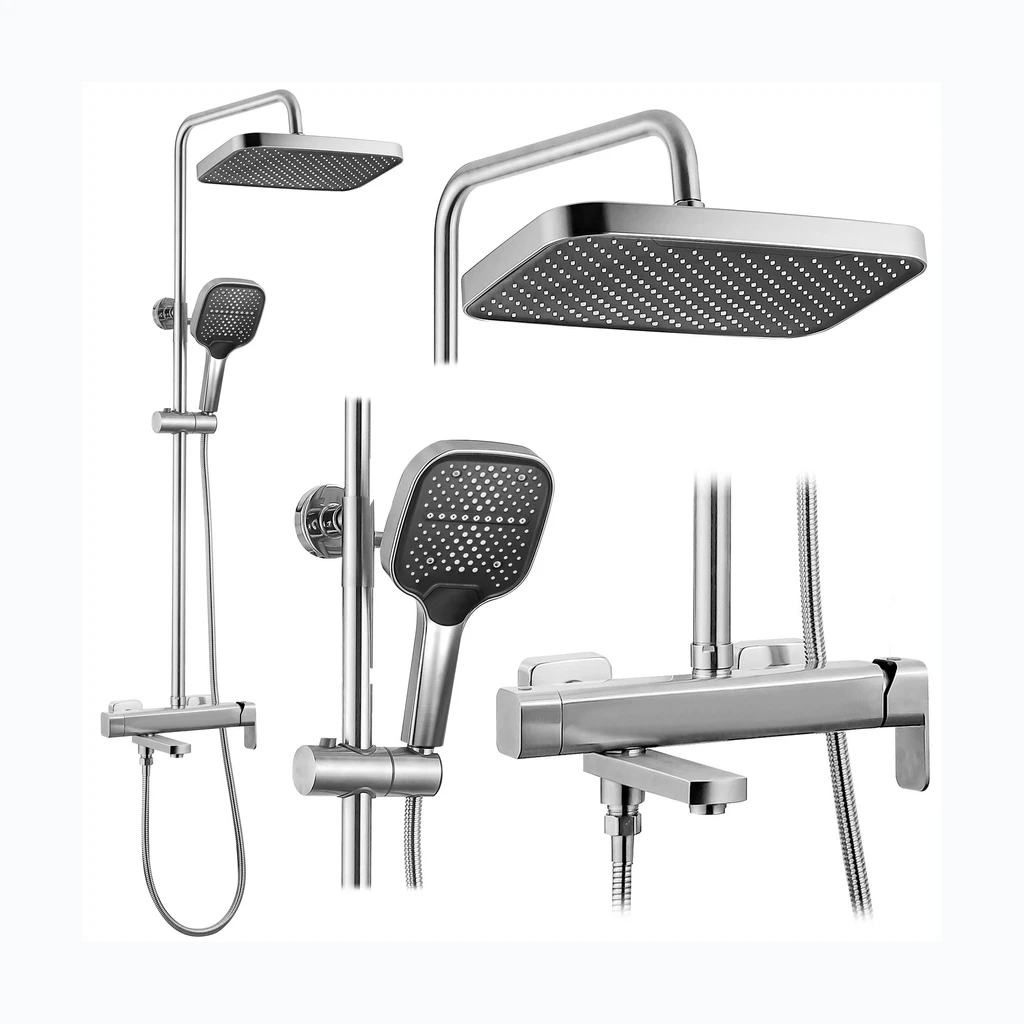 Душевой комплект Rea Arlo Brush Nickle (REA-P7340)