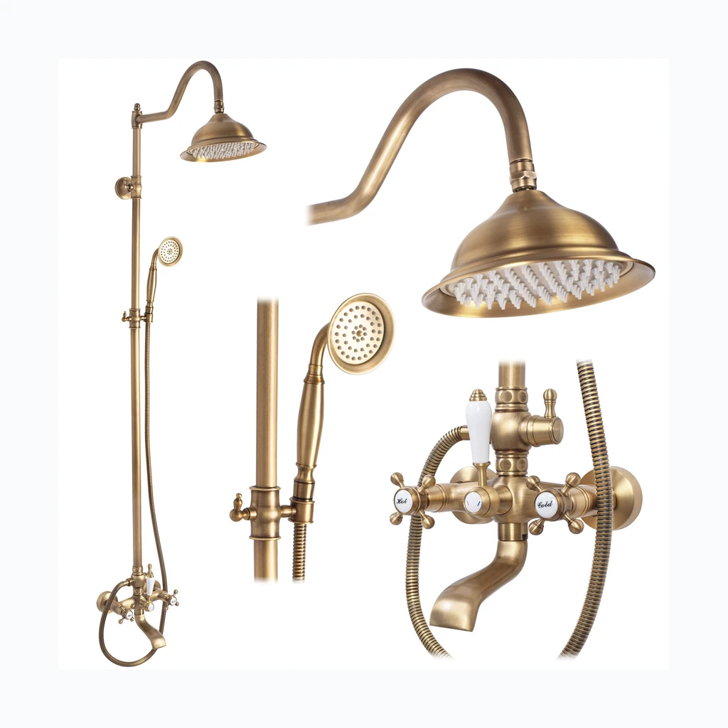 Душевой комплект REA BERGAMO antique bronze (REA-P5002)