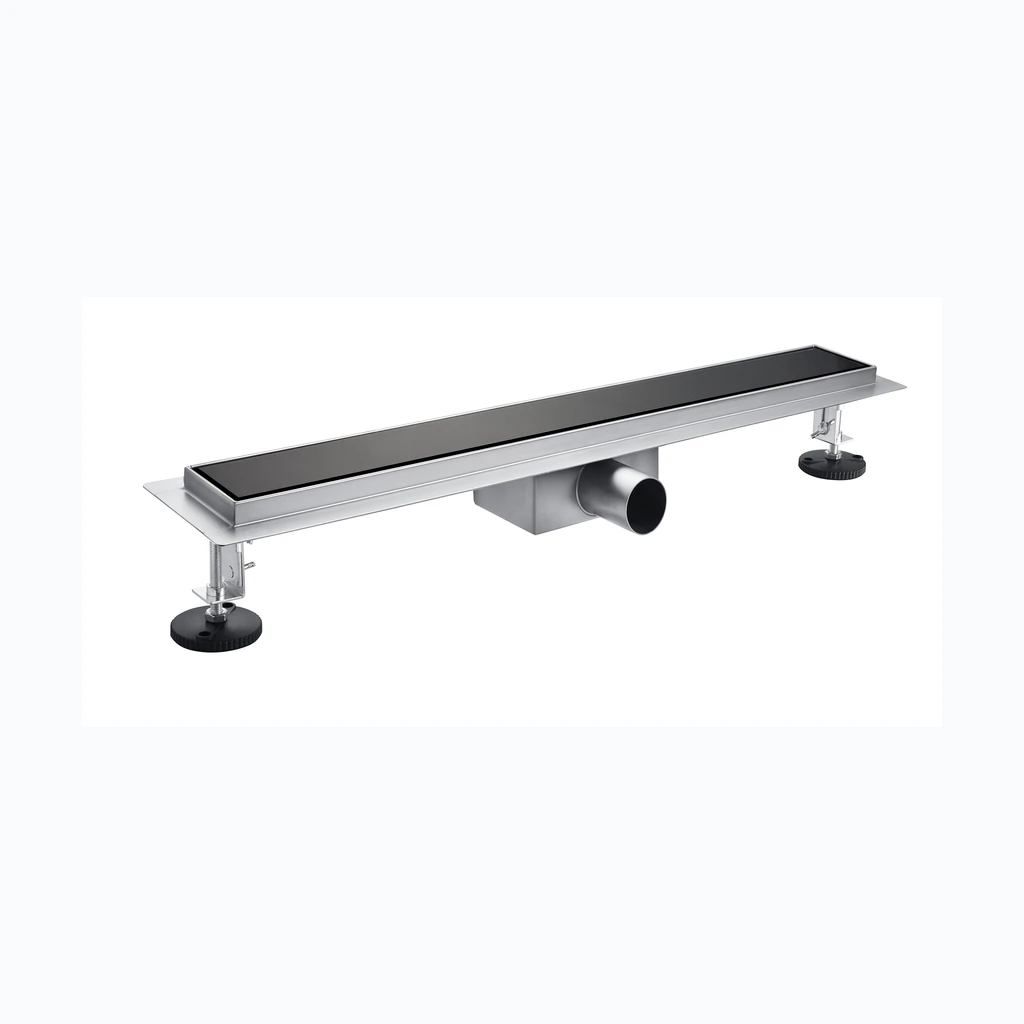Душевой лоток CLASSIC 900x70 kuiva haisulukuga, чёрный klaas (Nordline) (335725)