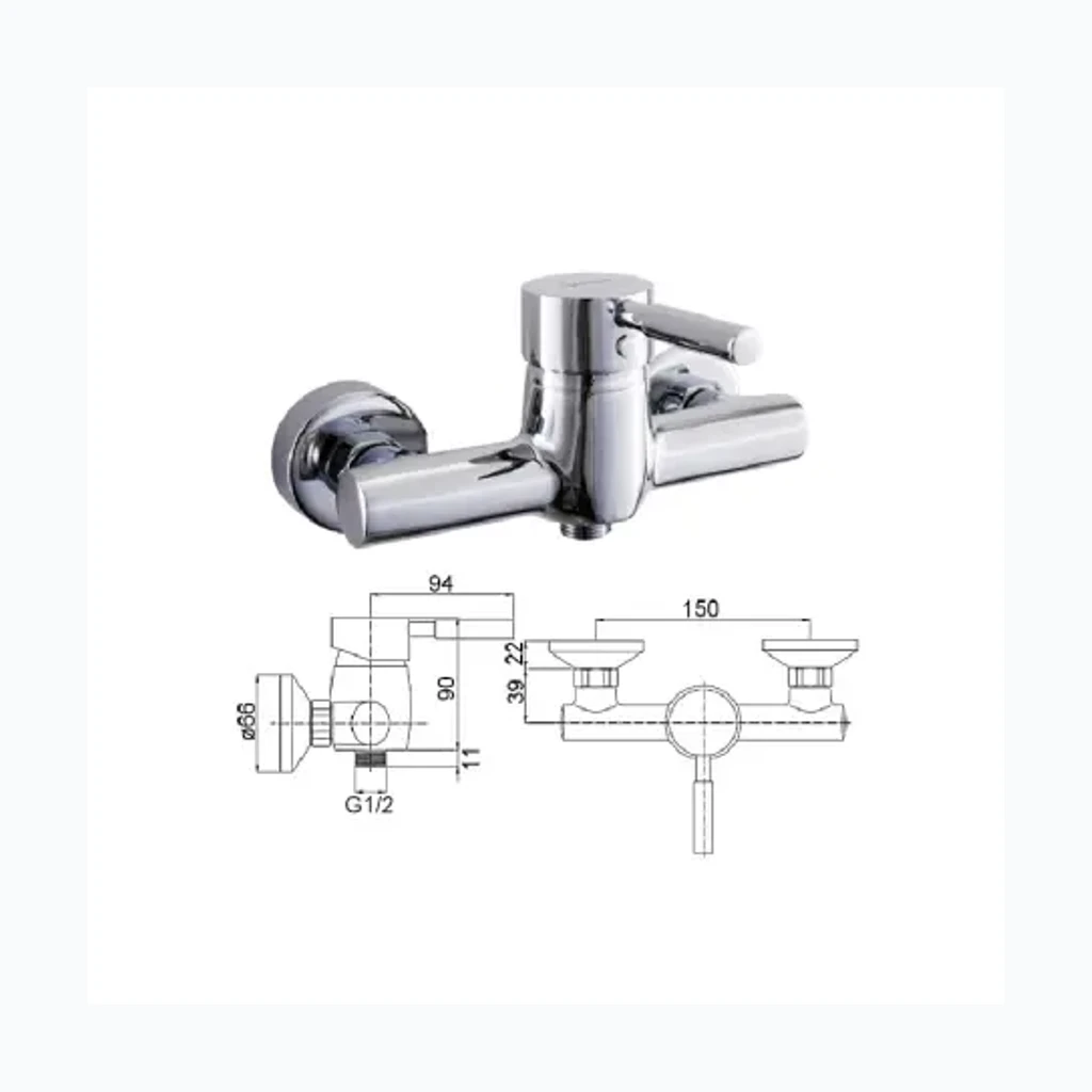 Смеситель для душа без комп.MG-2040, ABAVA (7103192)
