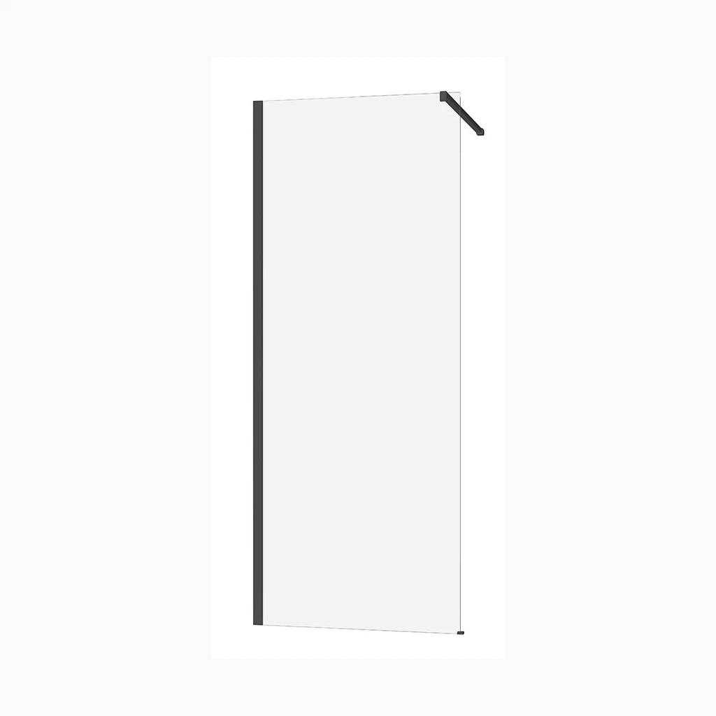 Fikseeritud sein musta profiiliga 90x90x195cm (Nordline) (12058)