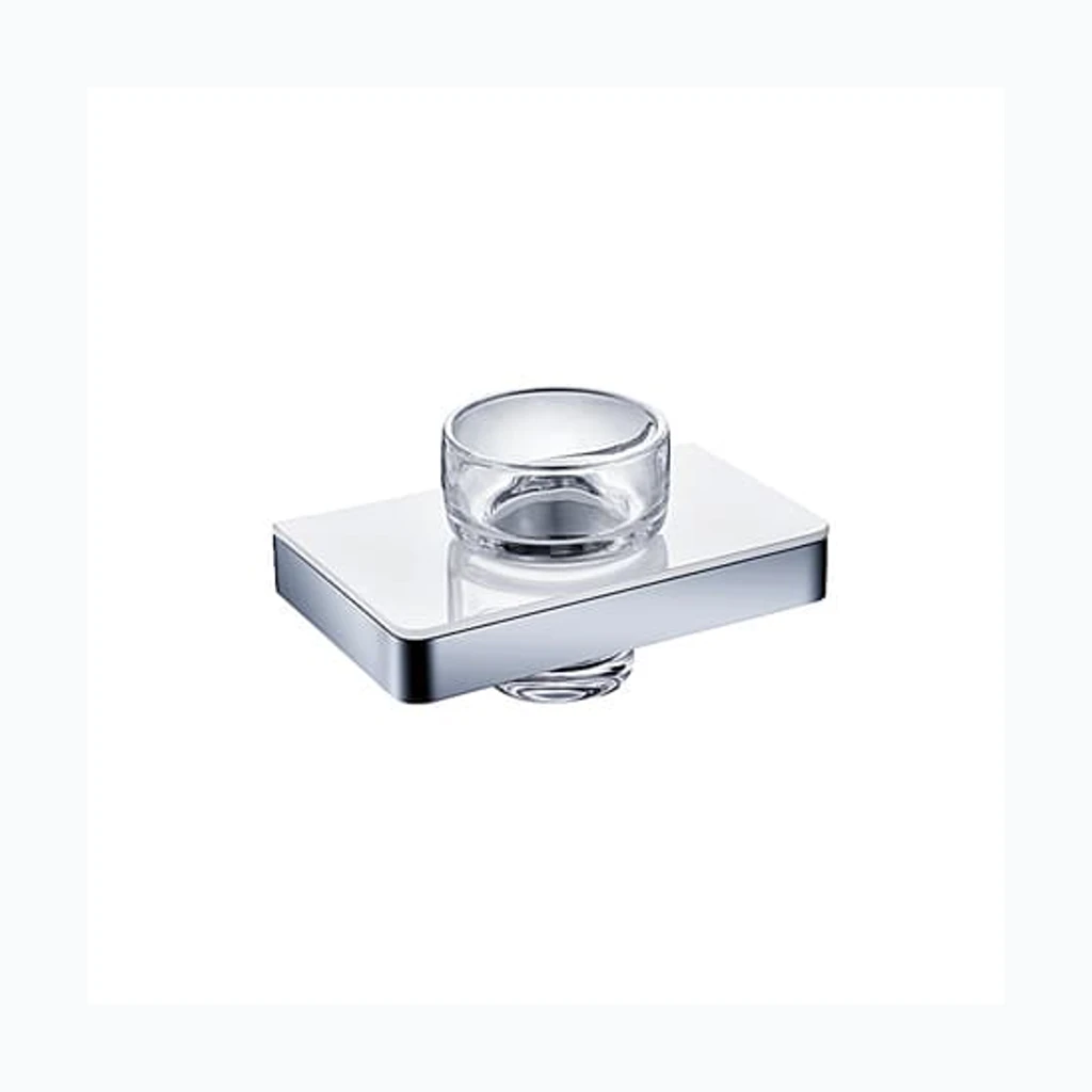Eumar Glass holder with shelf Crystal (299-0013-03)