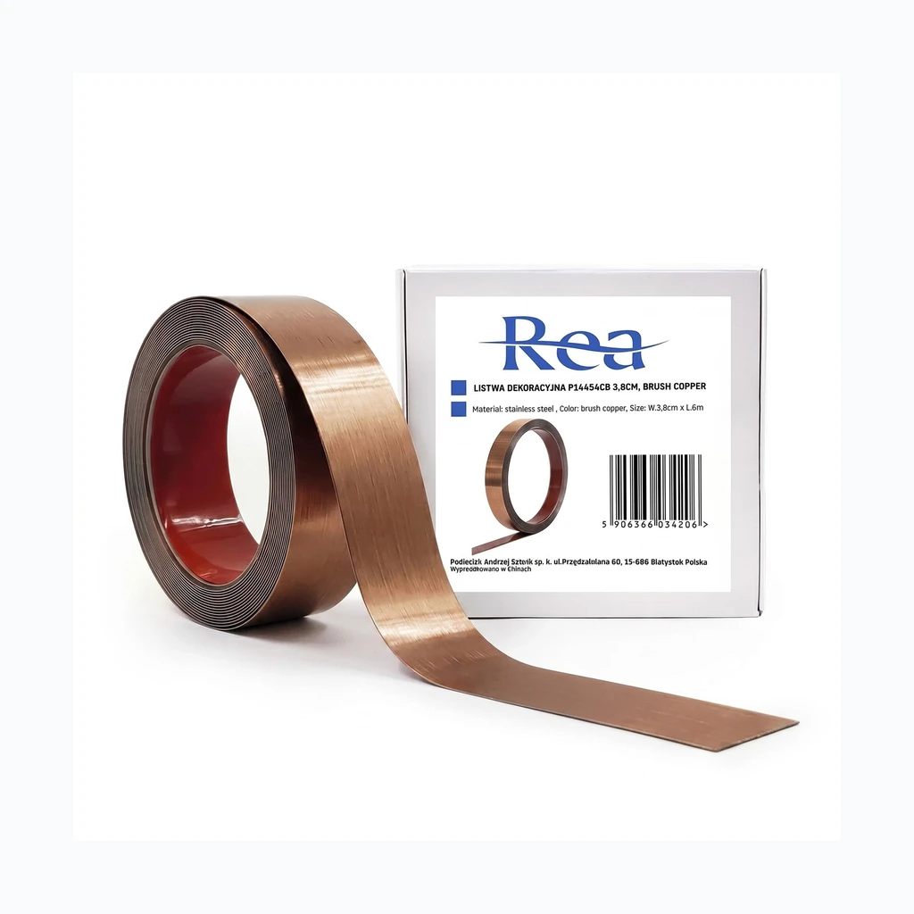 Isekleepuv dekoratiivliist Rea P14454CB 3,8cm Brush Copper (HOM-09987)