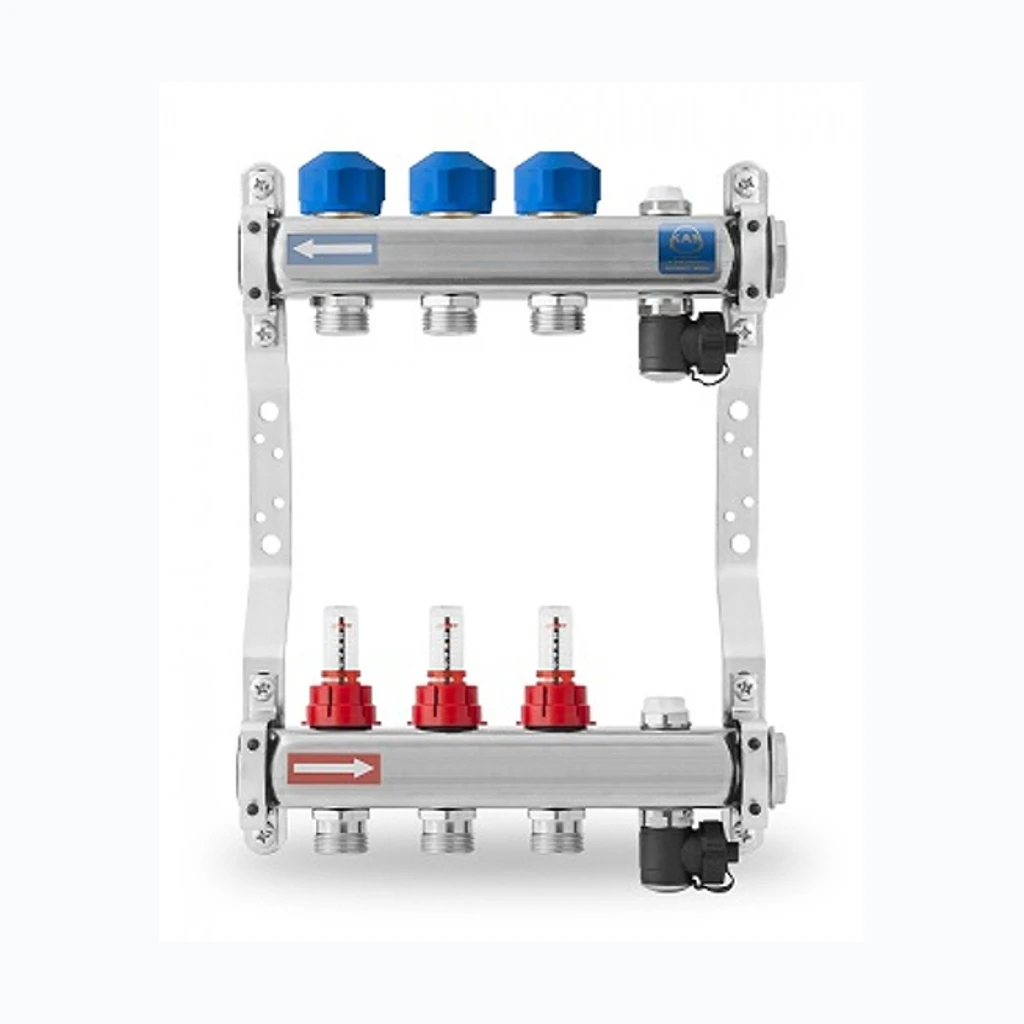 KAN-therm Põrandakütte kollektor, rotomeetriga 1"-9X3/4"(1) (23337)