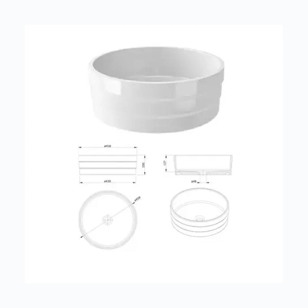 Keraamiline valamu valge 45, RING (9175039)