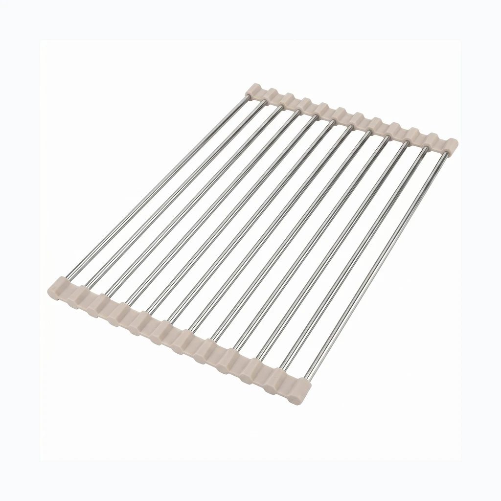 Kokkukeritav nõudekuivatusrest valamule REA P12298B Beige (HOM-09978)