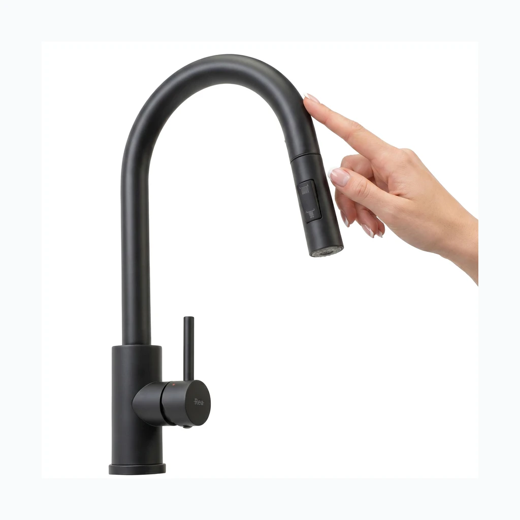 Кухонный смеситель Rea Fresh Touch матовый чёрный (REA-B6734)