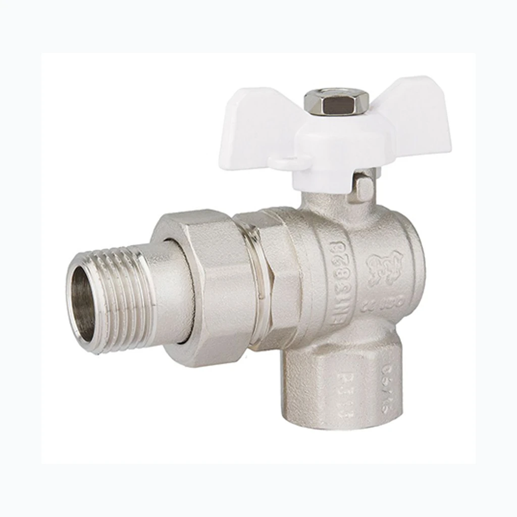 Kuulventiil 3/4" SK/VK nurk ameerika liitmikuga liblik PN40 (Profactor) (57179)