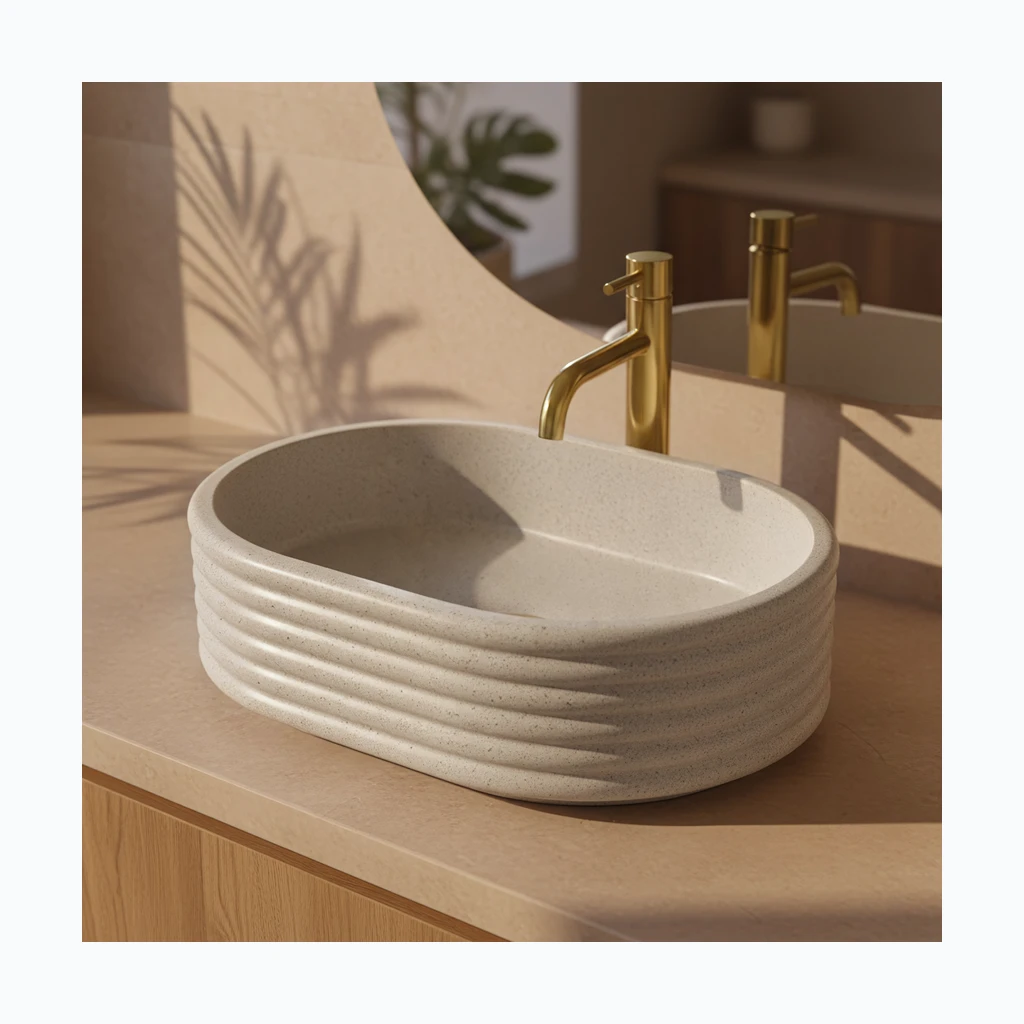 Lauapealne умывальник Rea Nicoletta Beige (REA-U7346)