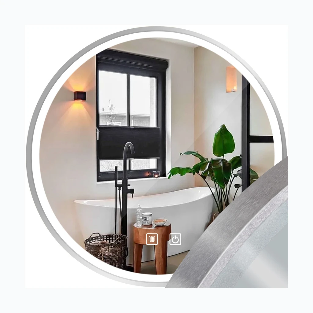 LED seinapeegel 90cm MMJ BRUSH SILVER (HOM-06550)