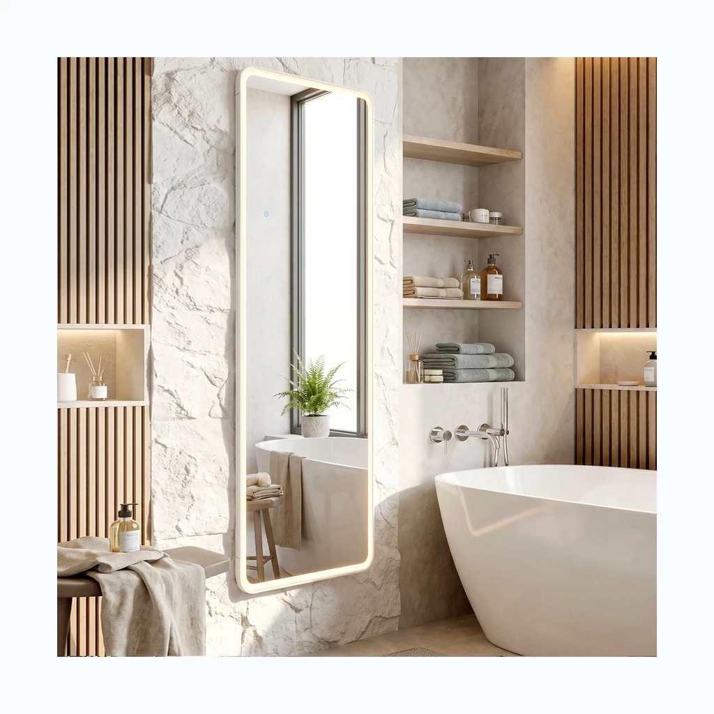 Настенное LED-зеркало Classico 50x160cm белый (HOM-07057)