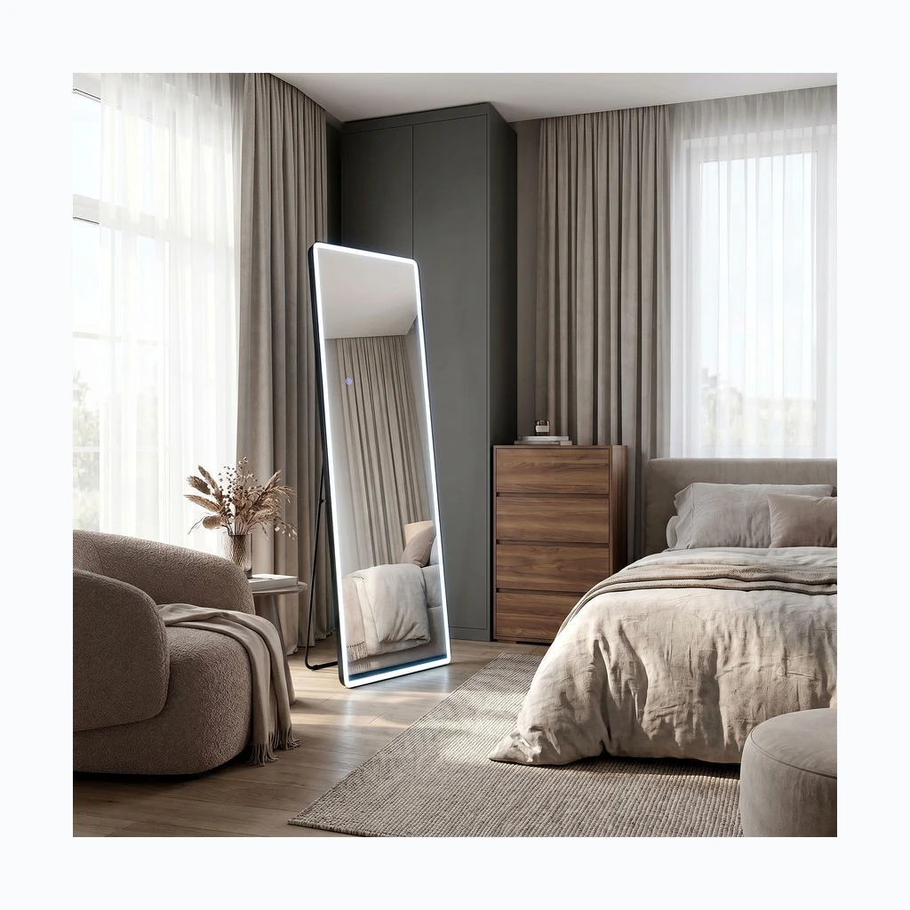 Настенное LED-зеркало Classico 60x170cm чёрный (HOM-07052)