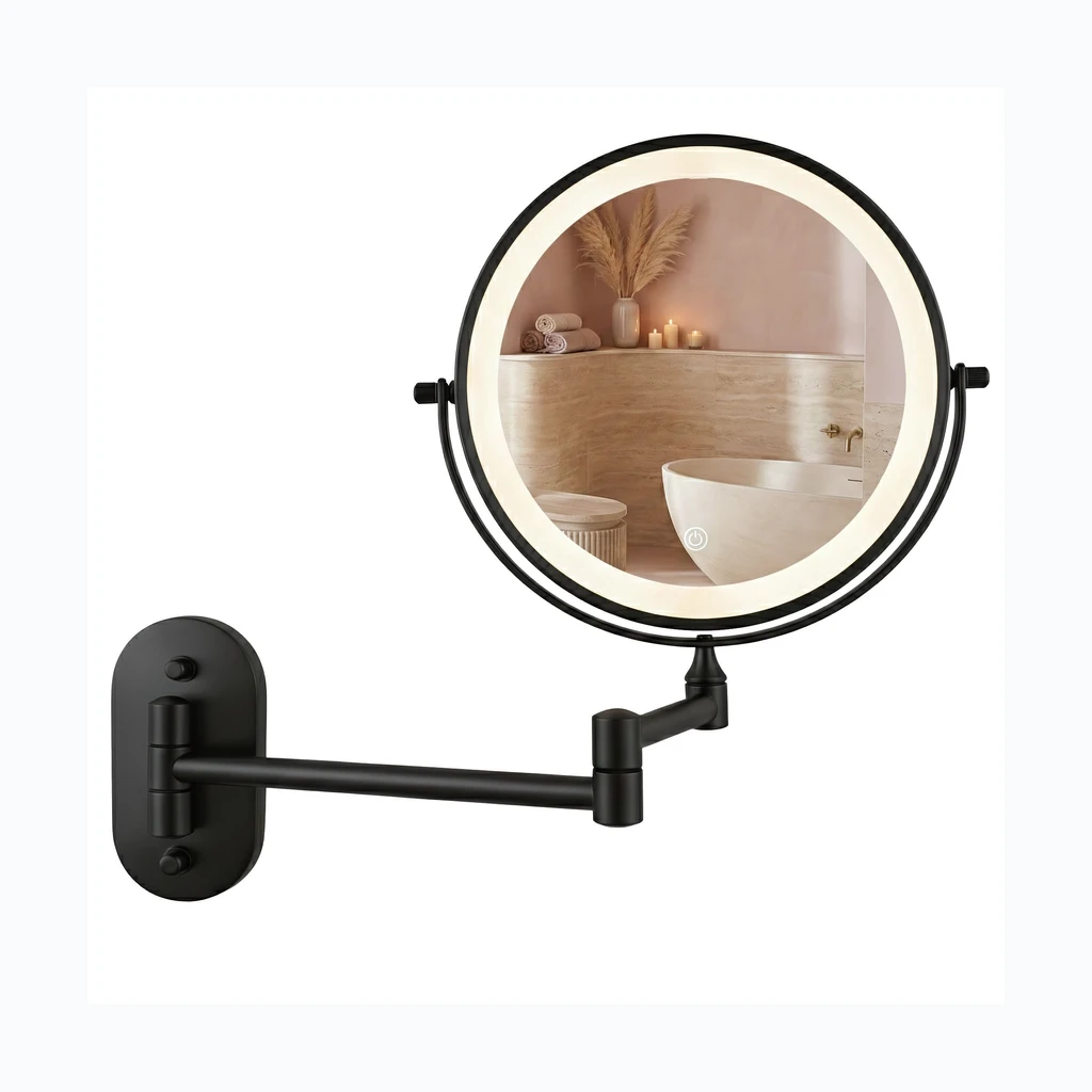 LED seinapeegel Glow Black (HOM-70000)