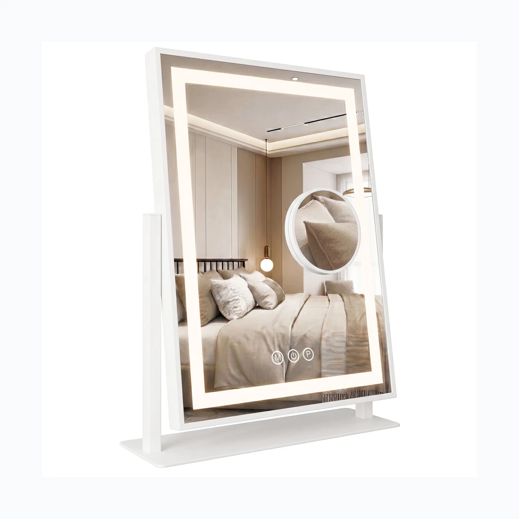 Настенное LED-зеркало LUMI белый 30x40cm (HOM-01800)