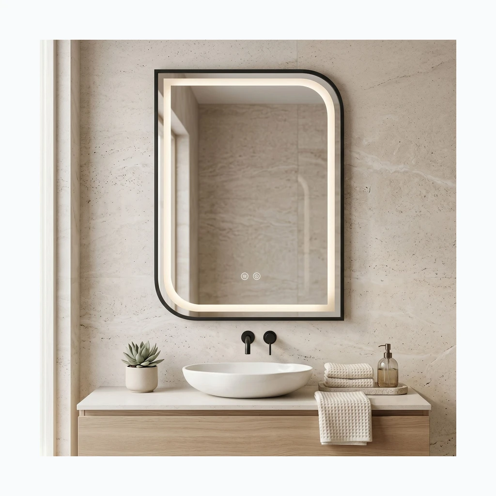 LED seinapeegel ZONE 70X50 BLACK (HOM-00302)